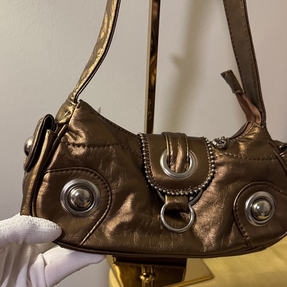 Metallic Bronze Shoulder Bag - Picture 4 of 8